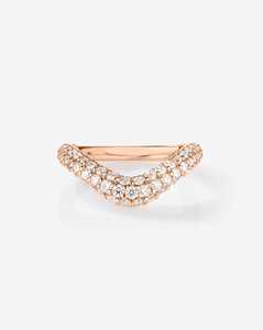 แหวนเพชรแบบซ้อนได้ 3/4 วง ฝังเพชรแบบ Pave ทองคำแท้ 10k 14k 18k ทรงกลม เพชรเลี้ยงในห้องปฏิบัติการ ดีไซน์โค้ง สำหรับงานแต่งงาน ครบรอบแต่งงาน เครื่องประดับชั้นดี - Product Image 1