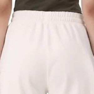 <b>Women's</b> <b>White</b> Elastic Waist <b>Jogger</b> Pants Relaxed Fit Casual Sweatpants with Cuffed Ankles for Everyday Lounge and Comfortable - Product Image 4