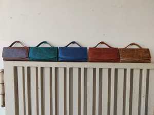 New Handmade 100% Genuine Leather Material Long Clutch <b>Wallet</b> Alligator Pattern Fold Closure With Handle Vintage Style Daily Use - Product Image 4