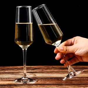 Copas de Champán sin Tallo de 9 oz al por Mayor, Vasos de Vino de Cristal Personalizados con Logotipo para Aniversario o Cumpleaños con Marco para la Copa - Product Image 2