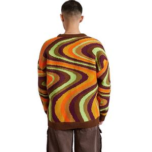 Custom LOGO <b>Men</b> Sweater Jacquard Pattern Knitwear Crew Neck <b>Pullover</b> Casual Knitted Jumper Winter Cartoon Graphic Custom Sweater - Product Image 2