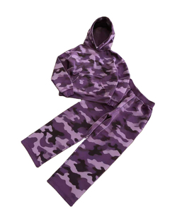High Quality ARTIZ INTERNATIONAL <b>Mens</b> Streetwear 2 in 1 Printed Solid Heavy Fleece 100% Cotton Hoodie & Cargo Joggers - Product Image 1