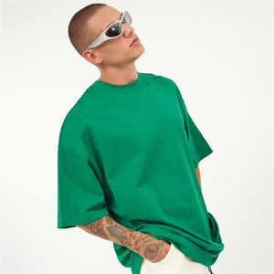 Camisetas deportivas de hombre al por mayor, oversize, con paneles, 100% algodón peinado, antipilling, de alta calidad, con hombros caídos, transpirables - Product Image 5