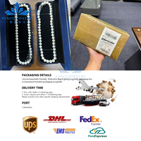 Collier de perles d'eau douce sans noyau, vente en gros d'usine, 9-10 mm, légèrement imparfaites, bijoux en perles naturelles véritables pour femmes