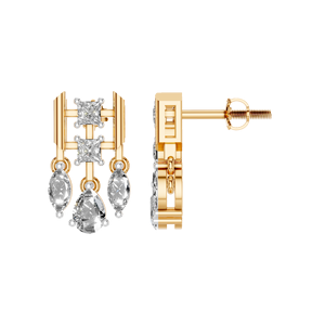 ต่างหูเพชรแท้ทรงหยดน้ำ ดีไซน์ทันสมัยสำหรับผู้หญิง รับรองโดย IGI ทองคำขาว 14k 18k ทรงเจ้าหญิง มาร์คีส์ และทรงลูกแพร์ เหมาะสำหรับงานแต่งงาน - Product Image 1