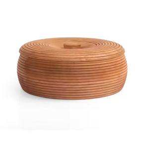 Caja de madera pulida para chapati, hecha a mano, para guardar roti - Product Image 1