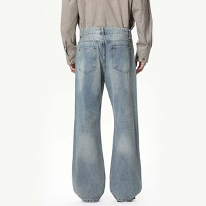 กางเกงยีนส์ยี่ห้อ Yali Vibe Spot ทรง Baggy Fit ขาตรง เอวกลาง ผ้าหนา สำหรับฤดูหนาวและฤดูใบไม้ร่วง ผู้ชาย - Product Image 6