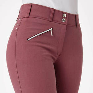 Leggings Ecuestres de Cintura Alta para Mujer, Pantalones Largos Transpirables de Spandex y Nailon con Detalle de Cremallera - Product Image 4