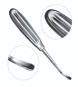 Instruments chirurgicaux orthopédiques OEM Wellborn Volkmann : Curette osseuse en acier certifiée CE - Product Image 4