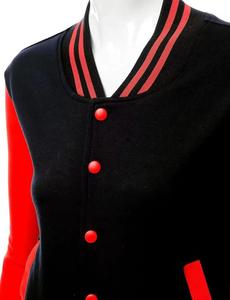 High Street Style Good Quality Embroidery Letter Customized Cropped Varsity <b>Jacket</b> Women Varsity <b>Jacket</b> with Leather Sleeve - Product Image 2