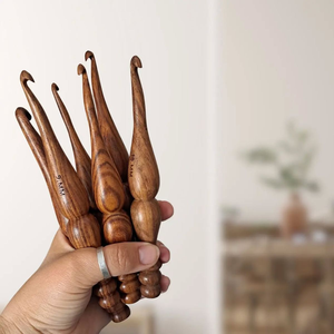Handmade Modern High Quality Wooden Crochet Hooks <b>Set</b> Comfortable Grip with Natural Design by blossom craft india - Product Image 1