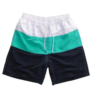 Shorts de Baño para Hombre de Secado Rápido con Bloques de Color Blanco, Azul y Negro, Poliéster, Corte Regular, Adulto - Product Image 2