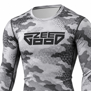 Custom Jiu jitsu <b>Rash</b> <b>Guards</b> <b>Bjj</b> Surfing Diving Rashguard Custom Design Sublimation Printed Camo <b>Rash</b> <b>Guard</b> Compression Shirts - Product Image 5