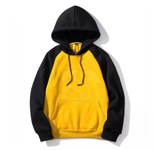 Nouveau design d'usine : Pull d'hiver bicolore pour homme avec logo personnalisé, couleur unie, impression numérique thermique, 100 % coton - Product Image 4