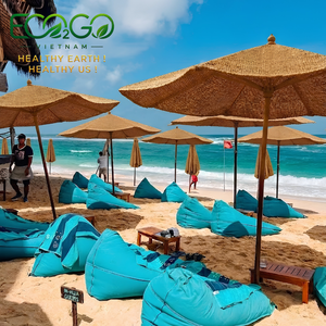Wholesale Custom Size Outdoor Patio Umbrella Natural Coir Parasol Hand Woven Coconut Sunshade - Product Image 5