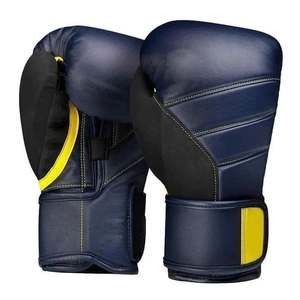 Gants de boxe professionnels de qualité export, logo personnalisé, cuir imperméable, sangle de poignet réglable, entraînement de sparring, MMA, kickboxing - Product Image 1