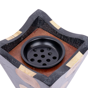 FAIZA CRAFT FC-8155 Artisan Wood Resin Hand-made Bakhoor <b>Burner</b> <b>for</b> Hotels Majlis Living Rooms Gift Collections-Factory Direct - Product Image 2