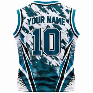 Conjunto de Uniforme de Baloncesto con Sublimación Completa, Colores Personalizados del Equipo, Nombres de Jugadores, Números, Logotipo y Pantalones Cortos Deportivos a Juego - Product Image 3