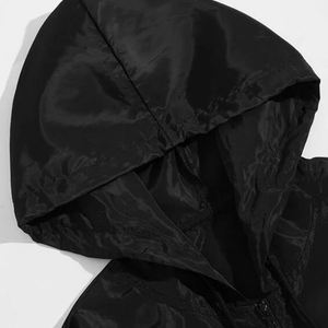 <b>Men</b> Black <b>White</b> Windbreaker Tracksuit Set Hooded Zip Up <b>Jacket</b> Jogger Pants Two Piece Lightweight Sportswear Rain Suit Casual - Product Image 3