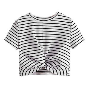 เสื้อครอปท็อปผู้หญิงทรงเข้ารูปแฟชั่นปี 2025 แห้งเร็ว สีตามสั่ง ระบายอากาศได้ดี แขนสั้น - Product Image 1