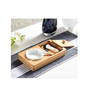 Cendrier moderne avec couvercle de rangement et bol en céramique amovible, boîte organisatrice de cigarettes de bureau, ensemble pour fumeurs pour la maison, l'hôtel et le bureau - Product Image 1