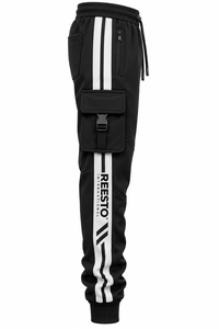 OEM <b>men's</b> <b>cargo</b> sweatpants supplier <b>men's</b> streetwear <b>cargo</b> <b>joggers</b> with side stripes custom <b>men's</b> athletic sweatpants - Product Image 5