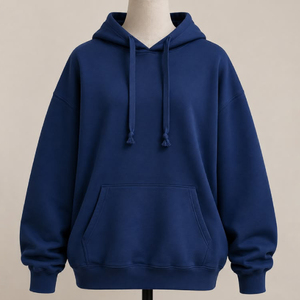 เสื้อฮู้ดดี้สีดำสำหรับผู้ชาย ทรงปกติ สวมใส่สบาย ผ้าเฟรนช์เทอร์รี่ มีกระเป๋า เหมาะสำหรับใส่ในฤดูใบไม้ร่วง ผู้ผลิตจากบังกลาเทศ - Product Image 4