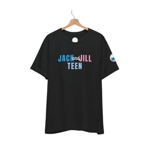 T-shirt graphique noir pour adolescents, en coton doux, col rond, manches courtes, vêtements décontractés pour tous les jours - Product Image 1