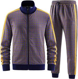Conjunto Deportivo de Dos Piezas para Hombre, Estilo Urbano, Cierre Frontal con Cremallera, Dobladillo y Puños Acanalados, 100% Algodón Transpirable - Product Image 3