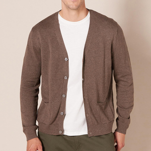 Nouveau Cardigan Homme Tricoté Col V Manches Longues Boutonné Anti-Boulochage Couleur Unie Automne 2026 – Meilleure Vente 100% Coton - Product Image 6
