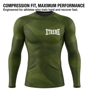 Rashguard de sport MMA personnalisé pour l'entraînement d'équipe, taille sur mesure, coupe compressive, équipement et accessoires MMA - Product Image 2