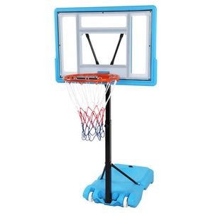 Canestro da basket in PVC trasparente con telaio regolabile da 115-135 cm per giochi a bordo piscina XH - Product Image 3