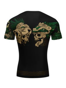 T-shirt de compression personnalisé à haute élasticité avec motif Cyber Sigilism en Spandex pour l'entraînement en salle de sport - Product Image 3