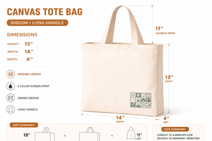 AMANI 300gsm Heavy Cotton <b>Canvas</b> <b>Tote</b> Bag Long Handle Open Closure Reusable Eco Shopping Bag Custom logo for Pattern Durable - Product Image 2