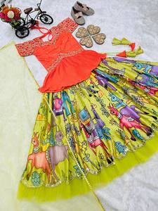 Ensemble Lehenga ethnique pour bébé fille – Tenue de fête élégante pour mariage et festivals - Product Image 5