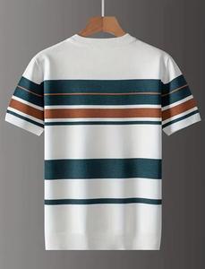 Camiseta Casual de Manga Corta para Hombre, Transpirable, de Punto, con Cuello Redondo, Logotipo en el Dobladillo Inferior, Corte Regular, Tejido de 320g - Product Image 2