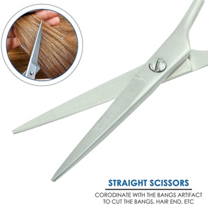 กรรไกรตัดผมสีเงิน5 "สำหรับช่างตัดผมอุปกรณ์จัดแต่งทรงผมอเนกประสงค์อย่างยั่งยืนสำหรับมืออาชีพ - Product Image 3