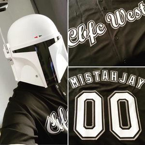 Camisetas de Béisbol Personalizables para Hombre y Mujer, Camisetas con Cuello en V y Rayas en Negro y Azul Marino, Estilo Hip Hop Juvenil, Hechas de Poliéster - Product Image 3