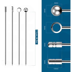 40 Pezzi Spiedini Riutilizzabili in Acciaio Inox per Martini, Agitatori per Cocktail, Spiedini per Olive, Bloody Mary, Brandi - Product Image 2
