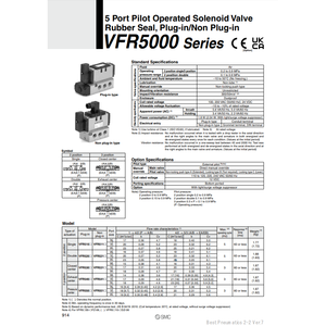 Vanne de commande d'électrovanne VFR5410-1DZ-06 SMC Pneumatics - Product Image 2