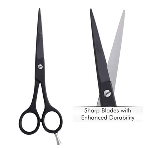 New Professional Beauty Barber Scissors Stainless Steel Sharp Ceramic Right Handed <b>Medium</b> Handle Salon Use Comb and <b>Case</b> - Product Image 2