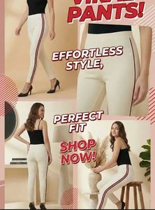 High Quality Women White Side-<b>Stripe</b> Athletic <b>Leggings</b> Lightweight <b>Leggings</b> From India Supplier At Best Price - Product Image 3