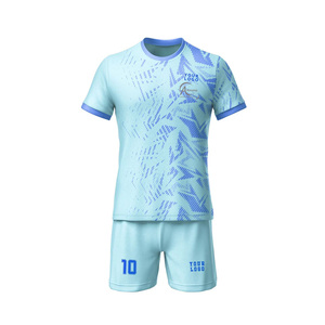 Uniforme de Fútbol Personalizado, Camiseta y Pantalones Cortos, 140 GSM, Poliéster Ligero y Transpirable, Ropa Deportiva para Equipos de Fútbol, Fabricante OEM - Product Image 1
