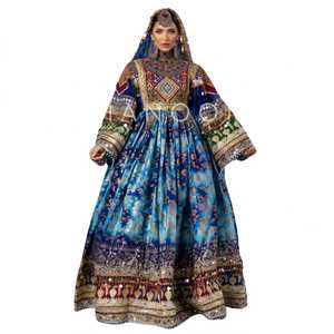 Nouvelles Robes Afghanes Vintage Brodées à la Main en Dentelle pour Femmes Musulmanes du Golfe, Longues, Coupe A-Line, en Soie de Luxe, Idéales pour les Fêtes - Product Image 3