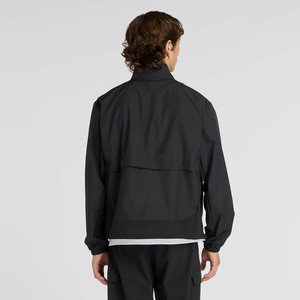 Vestes coupe-vent pour hommes, logo personnalisé OEM en gros, fermeture éclair noire, tissu nylon léger et respirant, imperméable. - Product Image 5