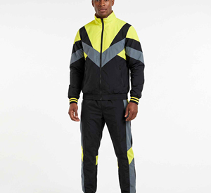 Latest Design Men's Nylon/Polyester <b>Windbreaker</b> Tracksuit Set Breathable Quick Dry Full Customization Wholesale <b>Vintage</b> Style - Product Image 1