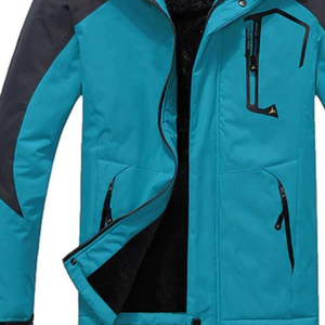 Veste à capuche unisexe pour hommes, coupe-vent, imperméable, avec fermeture éclair, doublure en microfleece, manteau d'hiver épais pour les sports de plein air - Product Image 3