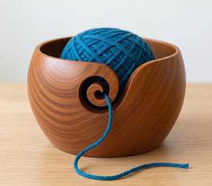 Premium Quality Wooden Yarn Bowl Handmade <b>Crochet</b> And Knitting Accessory For Yarn Skein Holder And Storage - Product Image 1