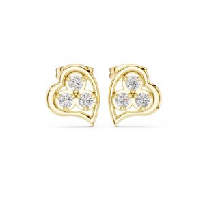 Pendientes de aro de oro y plata de 10 quilates de modo perfecto con moissanita para joyería nupcial moderna - Product Image 3