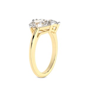 Luxury Jewelry Gold Malena <b>Two</b> <b>Stone</b> Radiant and Pear Toi Et Moi Lab Grown Diamond <b>Ring</b> (3 Ct. Tw.) Trendy IGI Certified <b>Rings</b> - Product Image 6